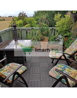 Декинг плочи WPC кафяви 30х30х2.2см